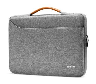 Tomtoc Defender A22-E02G01 15-15.9 inç Polyester Su Geçirmez El-Omuz Laptop Çantası Gri