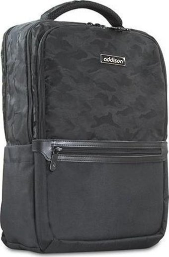 Addison 301004 15.6 inç Deri Sırt Laptop Çantası Siyah