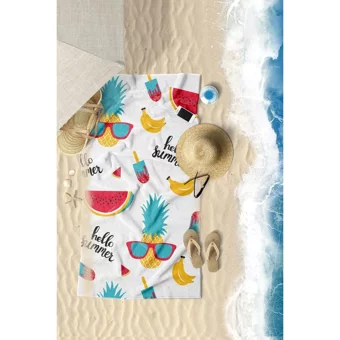 Vevien Home Summer Fruity Pamuklu Plaj Havlusu Çok Renkli