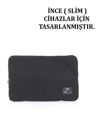 Case Club 13 inç Kumaş Su Geçirmez Kılıf Laptop Çantası Siyah