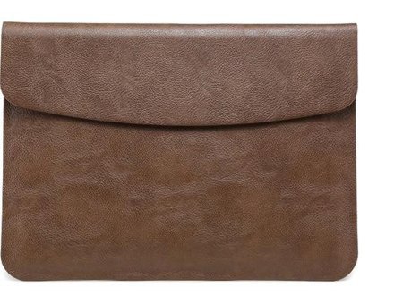 Szykd A2141 16 inç Suni Deri Su Geçirmez Kılıf Laptop Çantası Kahverengi
