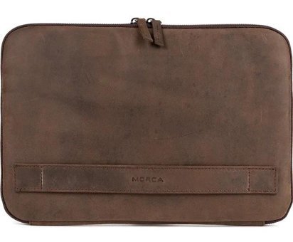 Morca 13-13.3 inç Hakiki Deri Su Geçirmez Kılıf Laptop Çantası Kahverengi