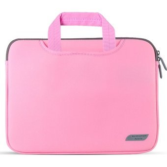 Szykd 15 inç Dalgıç Kumaş Su Geçirmez El-Omuz Laptop Çantası Pembe