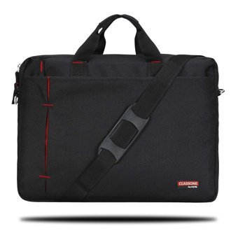 Classone Tl5400 14 inç Kumaş Su Geçirmez El-Omuz Laptop Çantası Siyah