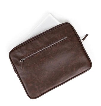 Morca 13.3-14 inç Deri Su Geçirmez Kılıf Laptop Çantası Kahverengi