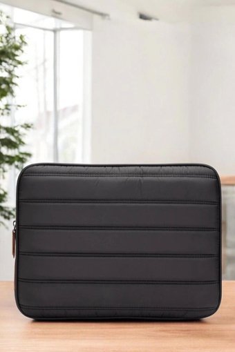Morca 13.3-14 inç Suni Deri Su Geçirmez Kılıf Laptop Çantası Siyah