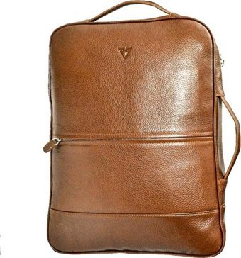 Rich Smith 3018 15 inç Deri Su Geçirmez Sırt Laptop Çantası Taba