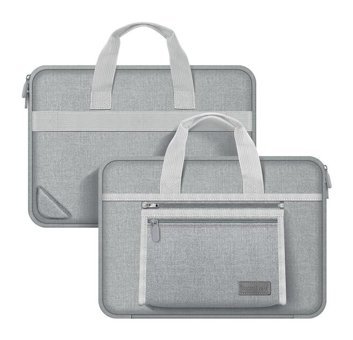 Novstrap Oxford 14 inç Oxford Kumaş Su Geçirmez El-Omuz Laptop Çantası Gri