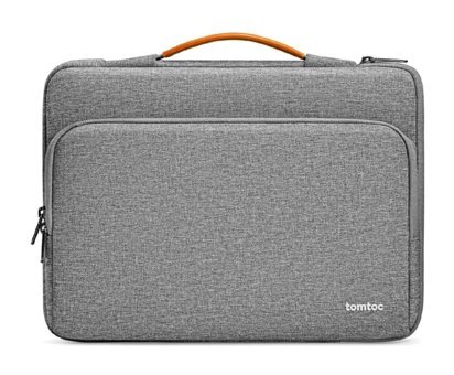 Tomtoc Defender 13-14 inç Kumaş Su Geçirmez El-Omuz Laptop Çantası Gri