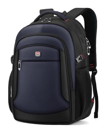 Lbw 15.6 inç Su Geçirmez Sırt Laptop Çantası Mavi-Siyah