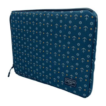 Differ Studio Çapa Desenli 13-14.9 inç Kumaş Su Geçirmez Kılıf Laptop Çantası Lacivert