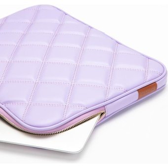 Başkent Çanta Kapitone 13.3-14 inç Kapitone Deri Su Geçirmez Kılıf Laptop Çantası Lila
