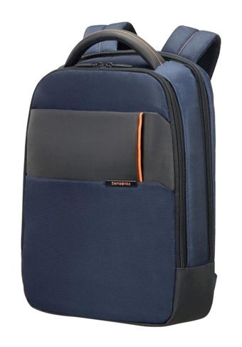 Samsonite Qibyte 14.1 inç Kumaş Su Geçirmez Sırt Laptop Çantası Mavi