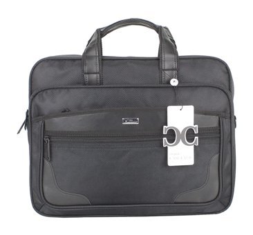 Case Club 15.6 inç Kumaş Su Geçirmez El-Omuz Laptop Çantası Siyah