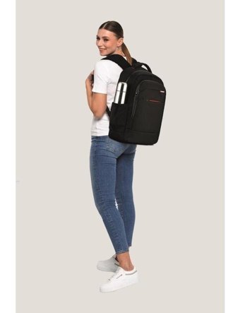 Classone FLoransa BP-L400 15.6 inç Kumaş Su Geçirmez Sırt Laptop Çantası Siyah