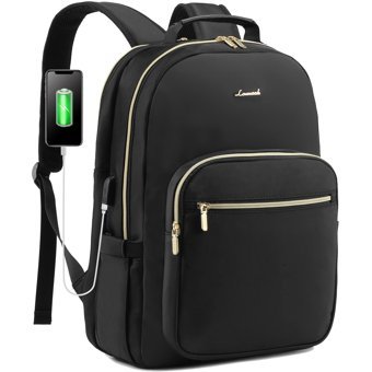 Lovevook 15.6 inç Naylon Kumaş Sırt Laptop Çantası Siyah