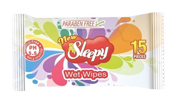 Sleepy Parabensiz 15 Yaprak Islak Mendil
