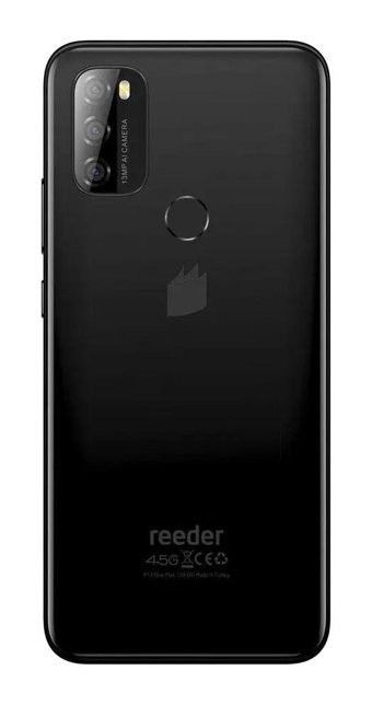 Reeder P13 Blue Max Pro 128 GB Hafıza 6 GB Ram 6.51 inç 13 MP Çift Hatlı IPS LCD Ekran Android Akıllı Cep Telefonu Siyah