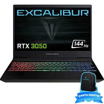 Casper Excalibur G770.1270-EXJ0X-B Harici GeForce RTX 3050 Intel Core i7 12700H 64 GB Ram 2 TB SSD 15.6 inç Full HD Freedos Laptop