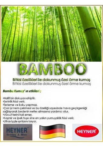 Heyner Bamboo Dikdörtgen Visco Ortopedik Portatif 80x130 cm Oyun Parkı Yatağı