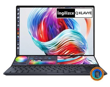 Asus Zenbook Pro 14 DUO UX8402VU-AS96T00TT01 Harici GeForce RTX 4050 Intel Core i9 13900H 32 GB Ram 2 TB SSD 14.5 inç Full HD Windows 11 Home Dokunmatik Laptop + CNT002 Çanta