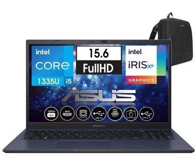 Asus ExpertBook B1502CVA-I58512B1D I58512B1D07 Dahili Iris Xe Graphics Eligible Intel Core i5 1335U 16 GB Ram 512 GB SSD 15.6 inç Full HD Freedos Laptop + Zetta Çanta