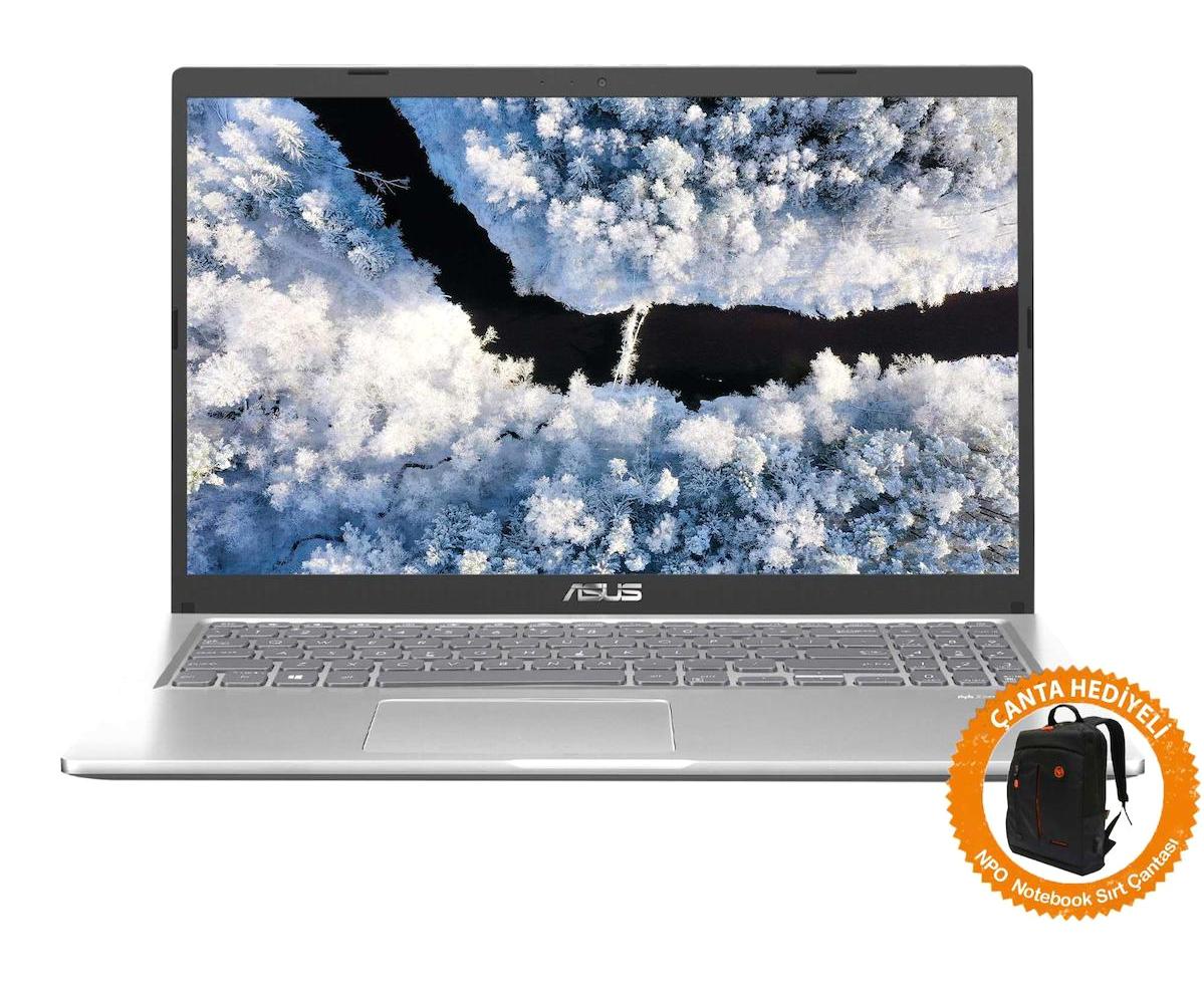 Asus X515MA-EJ955W01 Dahili UHD Graphics Intel Celeron N4020 4 GB Ram 256 GB SSD 15.6 inç Full HD Windows 11 Home Laptop + CNT002 Çanta