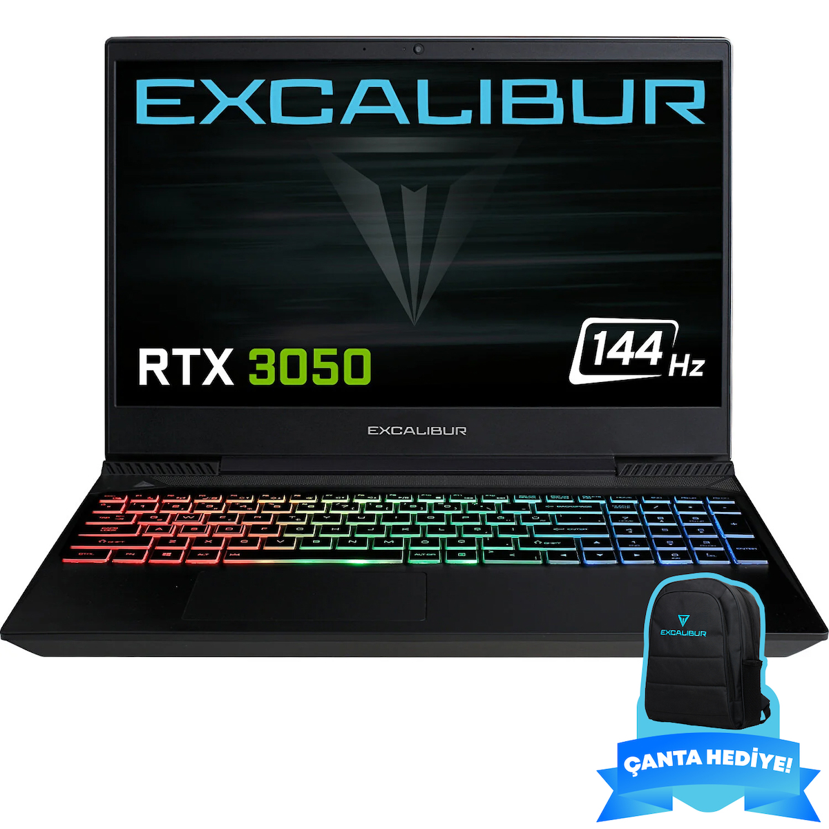 Casper Excalibur G770.1270-BFJ0A-B Harici GeForce RTX 3050 Intel Core i7 12700H 16 GB Ram 1 TB SSD 15.6 inç Full HD Windows 11 Home Laptop