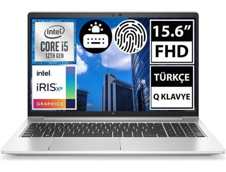 Hp EliteBook 650 G9 6S727EABT78 Dahili Iris Xe Graphics Eligible Intel Core i5 1235U 8 GB Ram 512 GB SSD 15.6 inç Full HD Windows 11 Pro Laptop