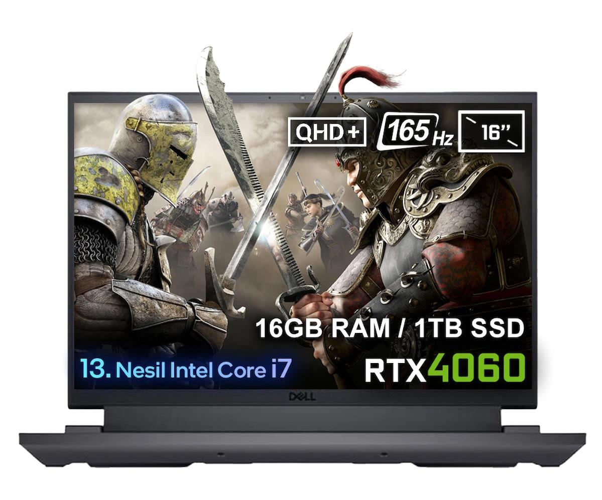 Dell Gaming G16 7630 G167630005UV4 Harici GeForce RTX 4060 Intel Core i7 13650HX 24 GB Ram 2 TB SSD 16 inç QHD+ Ubuntu Laptop