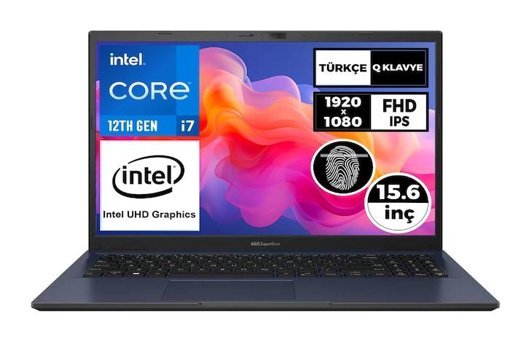 Asus ExpertBook B1 B1502CBA-I78512B0D 003 Dahili Iris Xe Graphics Eligible Intel Core i7 1255U 8 GB Ram 1 TB SSD 15.6 inç Full HD Freedos Laptop