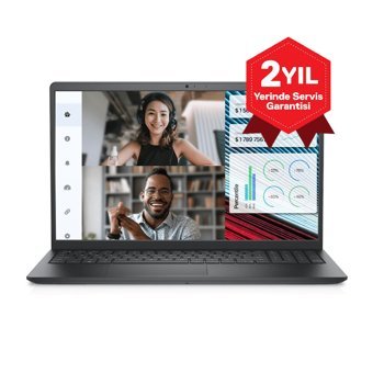Dell Vostro 3520 N3002PVNB3520UBU Dahili Iris Xe Graphics Eligible Intel Core i5 1235U 8 GB Ram 512 GB SSD 15.6 inç Full HD Ubuntu Laptop