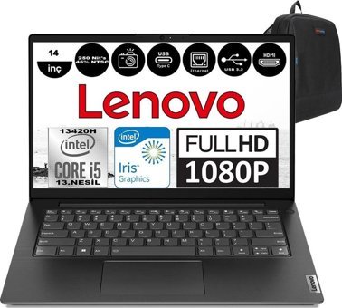 Lenovo V14 Gen4 83A11091TRF19 Dahili UHD Graphics Intel Core i5 13420H 24 GB Ram 2 TB SSD 14 inç Full HD Windows 11 Home Laptop