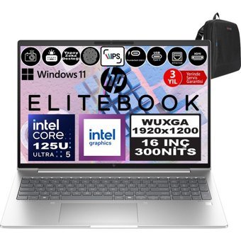 Hp EliteBook 660 G11 9Y7L8ETP01 Dahili AI Boost Intel Core Ultra 5 125U 16 GB Ram 512 GB SSD 16 inç WUXGA Windows 11 Pro Laptop + Zetta Çanta