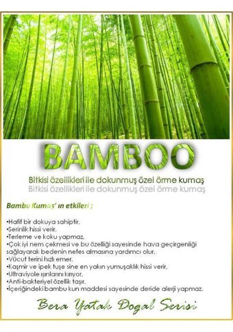Pooly Bamboo Dikdörtgen Sünger Ortopedik 60x120 cm Beşik Yatağı