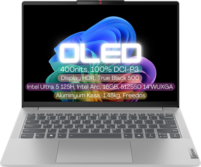 Lenovo IdeaPad Slim 5 83DA0078TR Dahili Intel ARC Graphics Intel Core Ultra 5 125H 16 GB Ram 512 GB SSD 14 inç WUXGA Freedos Laptop