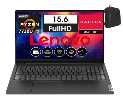 Lenovo V15 Gen4 ABP V82YY001MTR04 Harici Radeon Graphics AMD Ryzen 7 7730U 8 GB Ram 2 TB SSD 15.6 inç Full HD Freedos Laptop + Weblegelsin Çanta