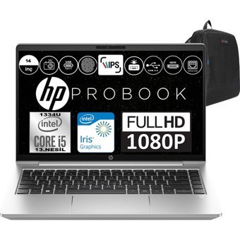Hp ProBook 440 G10 9B9F8EAP09 Dahili Intel Iris Xe Graphics Intel Core i5 1334U 32 GB Ram 4 TB SSD 14 inç Full HD Windows 11 Pro Laptop + Weblegelsin Çanta
