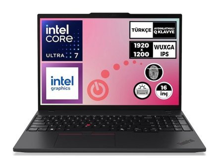 Lenovo ThinkPad T16 Gen3 21MN005BTX Dahili Graphics Intel Core Ultra 7 155U 32 GB Ram 1 TB SSD 16 inç WUXGA Freedos Laptop