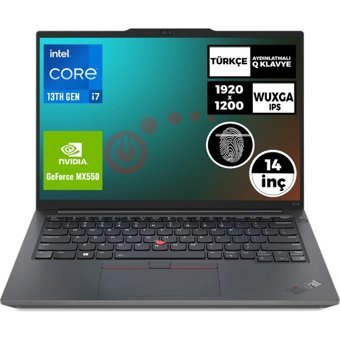 Lenovo ThinkPad E14 Gen5 yar 21JLS2G6TX Harici GeForce MX 550 Intel Core i7 1355U 16 GB Ram 512 GB SSD 14 inç WUXGA Freedos Laptop