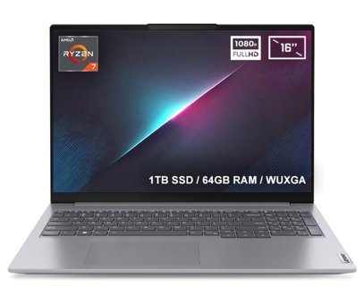 Lenovo ThinkBook 16 Gen6 ABP 21KK000WTRV9 Harici Radeon Graphics AMD Ryzen 7 7730U 64 GB Ram 1 TB SSD 16 inç WUXGA Freedos Laptop