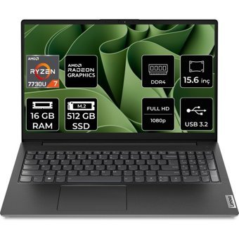 Lenovo V15 Gen4 82YY001MTR-16512 Harici Radeon Graphics AMD Ryzen 7 7730U 16 GB Ram 512 GB SSD 15.6 inç Full HD Freedos Laptop