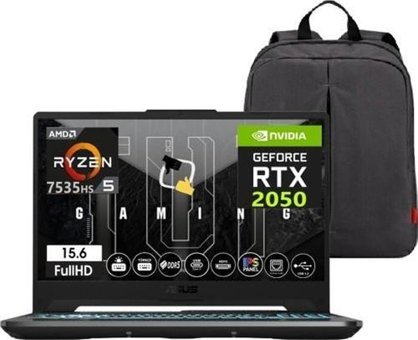 Asus TUF Gaming A15 Harici GeForce RTX 2050 AMD Ryzen 5 7535HS 16 GB Ram 512 GB SSD 15.6 inç Full HD Windows 11 Pro Gaming Laptop + Snertech Çanta