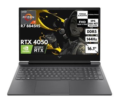 Hp Victus 16 S1026NT 9Z796EABT9 Harici GeForce RTX 4050 AMD Ryzen 7 8845HS 16 GB Ram 2 TB SSD 16.1 inç Full HD Freedos Gaming Laptop