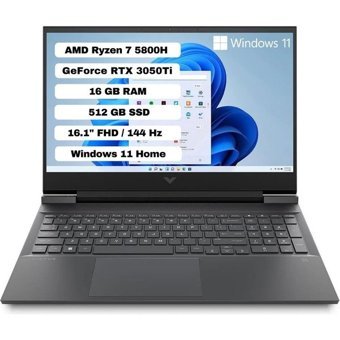 Hp Victus 16 E0017NT 793K0EA Harici GeForce RTX 3050 Tİ AMD Ryzen 7 5800H 16 GB Ram 512 GB SSD 16.1 inç Full HD Windows 11 Home Gaming Laptop