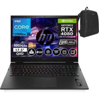 Hp Omen 17-CK2005NT 7P6D5EAW22 Harici GeForce RTX 4080 Intel Core i9 13900HX 64 GB Ram 1 + 1 TB SSD 17.3 inç QHD Windows 11 Pro Gaming Laptop + Weblegelsin Çanta
