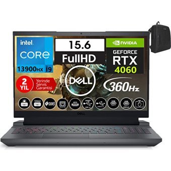 Dell G15 5530 G155530017W18 Harici GeForce RTX 4060 Intel Core i9 13900HX 96 GB Ram 1 TB SSD 15.6 inç Full HD Freedos Gaming Laptop + Weblegelsin Çanta