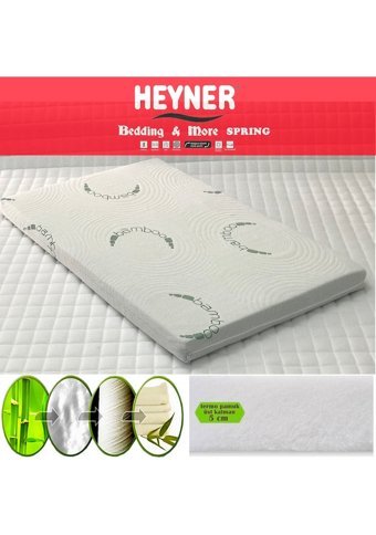 Heyner Bamboo Dikdörtgen Pamuk Ortopedik Portatif 50x90 cm Oyun Parkı Yatağı