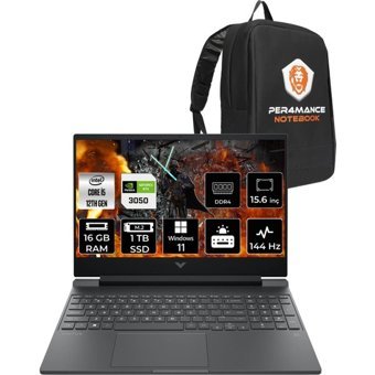 Hp Victus 15 A0GU6EAPN413 Harici GeForce RTX 3050 Intel Core i5 12450H 16 GB Ram 1 TB SSD 15.6 inç Full HD Windows 11 Pro Gaming Laptop + PER4 Çanta