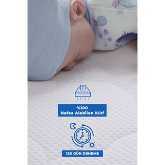 Airwave Spacer Dikdörtgen Sünger Ortopedik 70x120 cm Beşik Yatağı